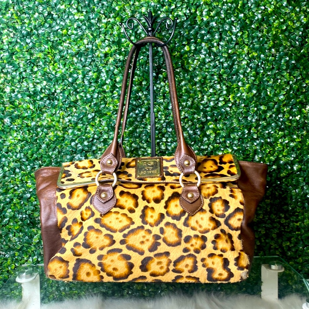 Roberta Gandolfi Calf-hair Printed Leopard Handbag